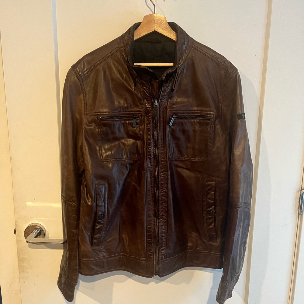 Strellson Dark Brown Leather Jacket